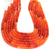 1 Strand  Shaded Carnelian Faceted Rondelles -Semi Precious Gemstone Carnelian Rondelles Beads- 7mm-8mm 16 Inches BR03841