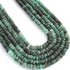 1  Long Strand Shaded Emerald  Faceted Rondelles -  Semi precious Gemstone Rondelles  Beads-5 mm-16 Inches BR03844