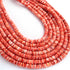1 Strand Gigantic Red Spiny Oyster Shell Beads From Mexico Organic Thickness Native American Style - Graduated Free Form Heishi Shape Rondelles 8mm 16 Inches BR03817