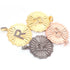 1 Pc Pave Diamond "R" Alphabet Round Charm Pendant - 925 Sterling Silver/ Vermeil & Yellow/Rose Gold Vermeil- "R" Alphabet Round Pendant 32mmx28mm pd1763