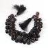1  Strand Smoky Quartz Faceted Briolettes -Pear Shape  Briolettes  12mmx9mm-21mmx13mm -8 Inches BR03355