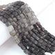 1  Strand Shaded Black Rutile Faceted Briolettes - Cube Shape Briolettes  7mm-9mm  -8 Inches BR03348 - Tucson Beads