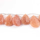 1  Strand Peach Moonstone Faceted Briolettes  - Pear Shape Briolettes - 20mm x 20mm-27mm x28mm, 8 Inches BR03354 - Tucson Beads