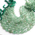 1 Strand Green Strawberry Faceted Oval Shape Briolettes  -Semi Precious  Briolettes Beads 17mmx12mm-12mmx9mm -10 Inches BR02173