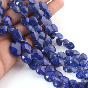1 Strand Lapis Lazuli Faceted Heart Shape Briolettes - Lapis Heart Shape Beads 8mmx9mm-16mmx16mm 8.5 Inches BR03349 - Tucson Beads