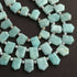 1 Strand Amazonite Faceted Pentagon Shape Briolettes  -Semi Precious  Briolettes Beads  -11mmx9mm-16mmx11mm - 8 Inch BR0264