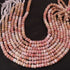1  Strand Shaded Pink Opal  Faceted Rondelles  -8mm-12 Inches - BR03351