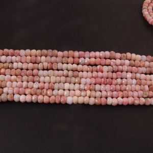 1  Strand Shaded Pink Opal  Faceted Rondelles  -8mm-12 Inches - BR03351 - Tucson Beads
