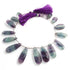 1  Strand Fluorite Faceted Pear Briolettes -Fluorite Pear Gemstone Briolettes  19mmx10mm-34mmx12mm-9 Inches BR4102