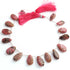 1 Strand Rhodonite Smooth Pear Briolettes -Rhodonite Pear Gemstone Beads -18mmx10mm-19mmx11mm- 10 Inches BR 1066