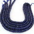 1 Long Strand Lapis Lazuli Faceted  Heishi Rondelles - Wheel  Roundelles  - 8mm-15mm - 11 Inches BR02626
