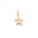 1 Pc Pave Diamond Starbrust Charm Pendant, 925 Sterling Silver Pendant/Yellow Gold Vermeil, Pave Diamond Jewelry 16mmx11mm PDC00213 - Tucson Beads