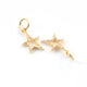 1 Pc Pave Diamond Starbrust Charm Pendant, 925 Sterling Silver Pendant/Yellow Gold Vermeil, Pave Diamond Jewelry 16mmx11mm PDC00213 - Tucson Beads