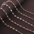 5 Feet Multi Moonstone 3mm 925 Silver Plated Rosary Beaded Chain-  Moonstone Beaded Chain- BD018