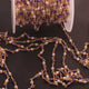 5 Feet Amethyst & White Zircon 3mm 24k Gold Plated Rosary Beaded Chain- Amethyst & White Zircon  Beaded Chain- BD005 - Tucson Beads