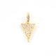 1 Pc Pave Diamond Designer Triangle Charm 925 sterling Silver , Yellow Gold Vermeil Pendant (You- Choose)- 18mmx11mm PDC00210 - Tucson Beads