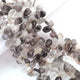 1 Strand Black Rutile  Smooth Briolettes - Pear  Shape  Briolettes - 10mmx9mm-17mmx9mm- 10 Inches BR03347 - Tucson Beads