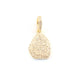 1 PC Pave Diamond Fancy Charm 925 Sterling Silver & Yellow Gold Pendant 17mmx12mm PD1923 - Tucson Beads