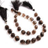 1  Strand Smoky Quartz Smooth Briolettes -Onion Shape Briolettes  7mm-13mm- 8 Inches BR03859