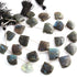 1  Strand  Labradorite Faceted Fancy Shape Briolettes -Gemstone  Fancy Briolettes  22mm x18mm-20mmx22mm-9 inches BR03863