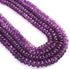 1 Strand Amethyst Faceted Rondelles -Semi Precious Gemstone Amethyst Rondelles Beads- 6mm-8mm -8 Inches BR03868