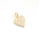 1 Pc Pave Diamond Heart Charm Pendant, 925 Sterling Silver/Yellow Gold Vermeil Heart Pendant 17mmx16mm You Choose PDC00223 - Tucson Beads