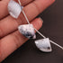 1 Strand Natural Dendrite Opal Fancy Shape Briolettes - Semi Precious Gemstone Beads  - 13mmx19mm--3 Inches BR057