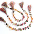 1 Strand Multi Tourmaline Faceted  Briolettes -  Watermelon Pear Shape Briolettes  7mm-8mm 8 Inch BR02639