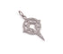 1 Pc Antique Finish Pave Diamond Designer Pendant - 925 Sterling Silver - Diamond Pendant 31mmx21mm RRPD008