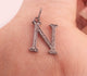 1 PC Pave Diamond Letter " N " Shape Pendant Over 925 Sterling Silver & Yellow Gold - 23mmx13mm-8mmx5mm RRPD010 - Tucson Beads
