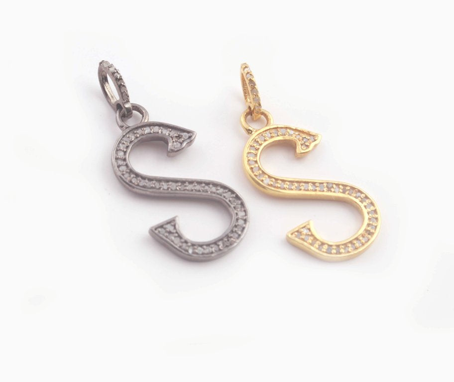 5PCS Stainless Steel Letter Charm,gold Initial Charm,vermeil