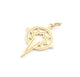 1 Pc Antique Finish Pave Diamond Designer Pendant - Yellow Gold - Diamond Pendant 31mmx21mm RRPD007 - Tucson Beads