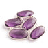 5 Pcs  Amethyst Faceted Oval 925 Sterling Silver/Vermeil/Oxidized Sterling Silver Double Bail Connector-20mmx13mm SS130