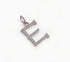 1 PC Pave Diamond Letter " E " Shape Pendant Over 925 Sterling Silver - 20mmx14mm-8mmx5mm RRPD012