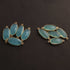 5 Pcs Blue Aqua Chalcedony  Faceted 925 Sterling Vermeil Oval Shape Connector ,   26mmx10mm  SS225