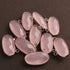 5 Pcs Rose Quatrz Oxidized Sterling Silver Oval Shape Double Bail Connector - 21mmx13mm- SS227