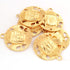 5 Pcs Beautiful Buddha Face Pendant 24K Gold Plated on Copper - Buddha Pendant 45 mmx40mm GPC1484