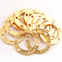 10 pcs Gold Plated Designer Round Charms, Beautiful Gold Round Charm , Jewelry Making Supplies 44mm Bulk Lot GPC1479