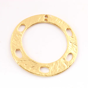 10 pcs Gold Plated Designer Round Charms, Beautiful Gold Round Charm , Jewelry Making Supplies 44mm Bulk Lot GPC1479 - Tucson Beads