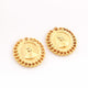 10 Pcs Designer 24k Gold Plated Round Charm Pendant, Plated Round Charm Pendant 22mmx20mm gpc1485 - Tucson Beads