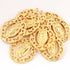 5 PC Oval Pendant 24k Gold Plated Copper  Charm - Copper Pendant31mmx24mm GPC1483
