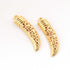 5 Pcs 24k Gold Plated Copper Horn Pendant, Designer Charm, Jewelry Making Tools,32mmx8mm, gpc1476