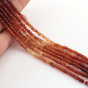 AAA Shaded Hessonite Micro Faceted 3mm Beads -RB528 - Tucson Beads