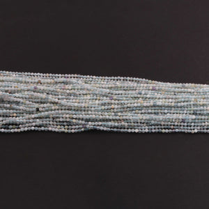 AAA Shaded Aquamarine Micro Faceted 2mm Beads - RB524 - Tucson Beads