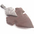 1 Pc Natural Pave Diamond Jasper  Arrowhead Charm Pendant -- 925 Sterling Silver 50mmX39mm PDC1470