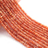 1  Strand Natural Sunstone Faceted Rondelles - Semi Precious Gemstone Rondelles  Beads, 5mm-8mm-15.5 Inches BR02946