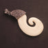 1 PC Pave Diamond Bone Pendant - 925 Sterling Silver - Carved Pendant 45mmX23mm PDC1472