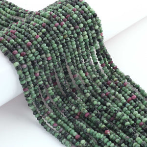 AAA Ruby Zoisite  Micro Faceted -4mm -Beads Rb529 - Tucson Beads