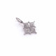 1 Pc Pave Diamond Cross Charm 925 Sterling Silver Pendant - Diamond Cross Pendant 19mmx17mm PDC116 - Tucson Beads