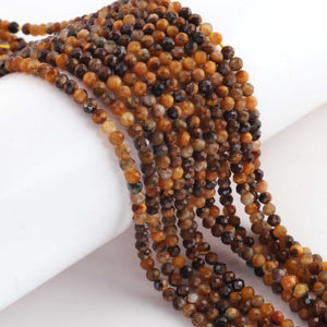 AAA Brown Tiger Eye  Micro Faceted 3mm  Beads -RB537 - Tucson Beads